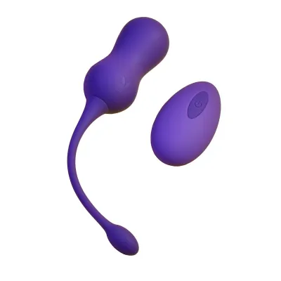 Personal Care Playboy Double Time Rechargeable Remote Controlled Vibrating Silicone Dual Kegel Balls Acai