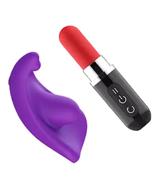 Abby Lipstick Remote Control Wearable Vibrator - Purple — image 6 of 10