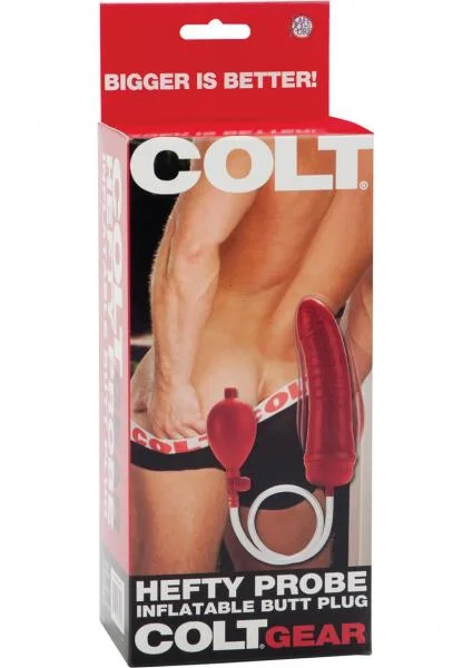 Colt Hefty Probe Inflatable Butt Plug 6.5 Inch - Red