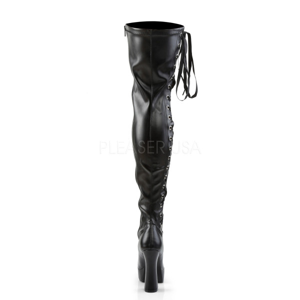 5 inches Stack Heel, 1 1/2 inches PF Side Lace-Up Thigh High Boot — image 4 of 4