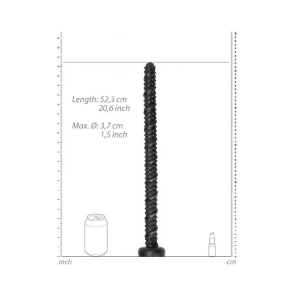 Ouch! Ass Textured Snake Dildo 21 In. Black — image 6 of 7