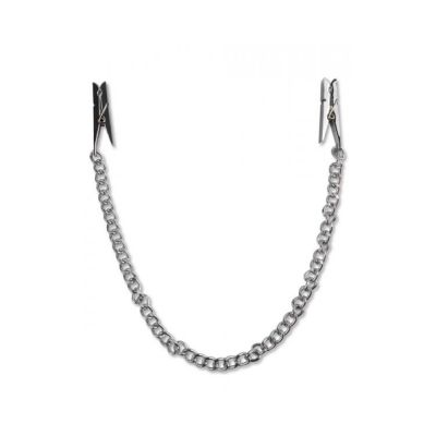 Fetish Fantasy Nipple Chain Clips Silver
