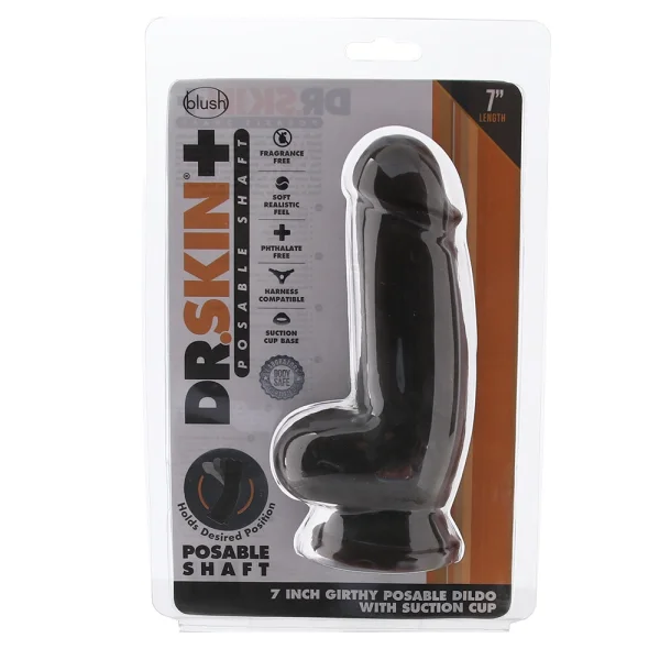 Dr. Skin Plus 7 Inch Girthy Poseable Dildo