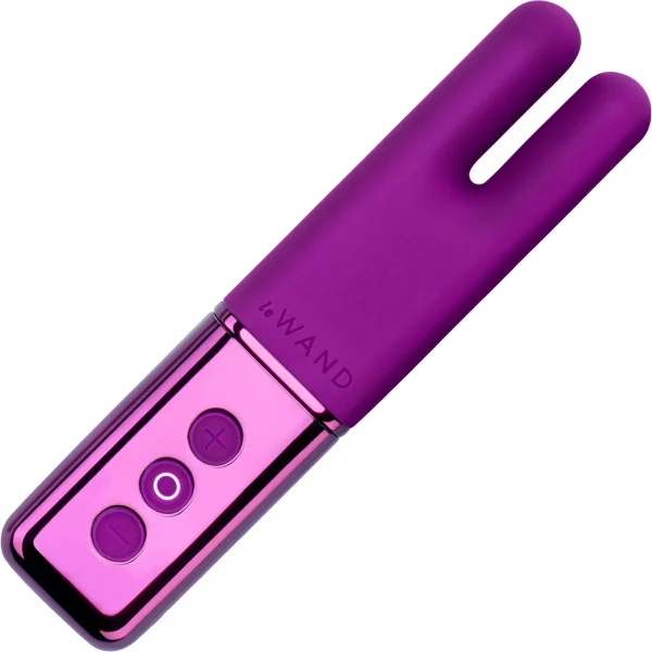 Le Wand Chrome Deux Dual-Motor Vibrator - Dark Cherry
