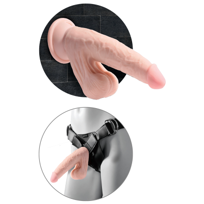 6 King Cock Plus Triple Density Cock With Swinging Balls