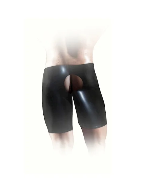 Latex Unisex Fisting Short - Black - L/XL