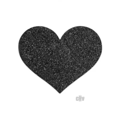 Flash Heart Black Pasties