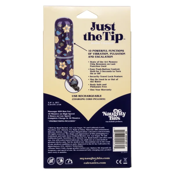 Naughty Bits Just the Tip Bullet Vibrator