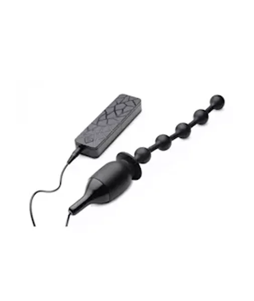 Voodoo Beads 10x Vibrating Silicone Anal Beads - Black - 11 Inch — image 6 of 10