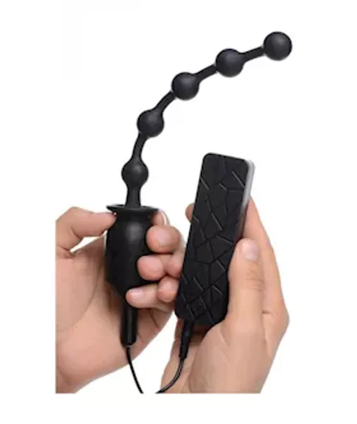 Voodoo Beads 10x Vibrating Silicone Anal Beads - Black - 11 Inch — image 10 of 10