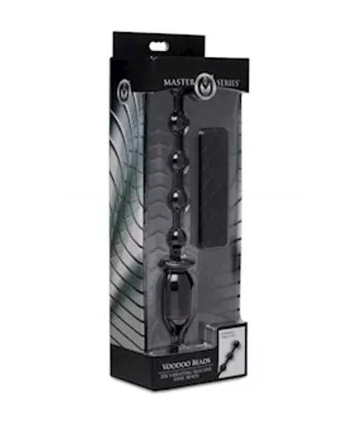 Voodoo Beads 10x Vibrating Silicone Anal Beads - Black - 11 Inch — image 7 of 10