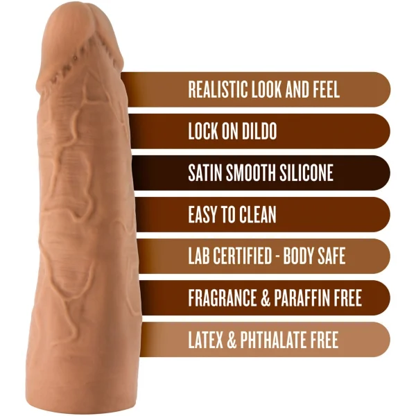 The Realm 7 Inch Realistic Silicone Lock On Dildo