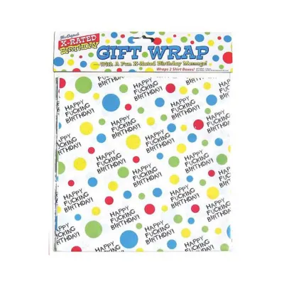 X Rated Birthday Gift Wrap Paper