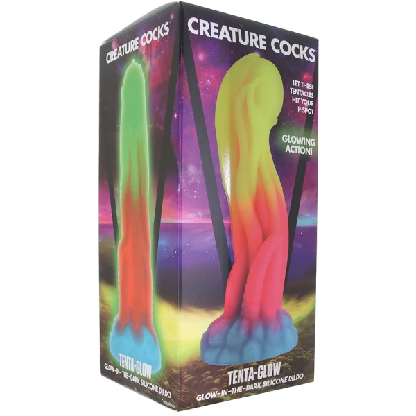 Creature Cocks - Tenta-Glow Glow-in-the-Dark Silicone Dildo
