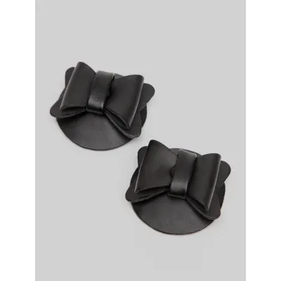 Sportsheets Bow Tie Faux Leather Nipple Pasties