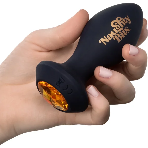 Naughty Bits Shake Your Ass Silicone Rechargeable Petite Vibrating Butt Plug By CalExotics