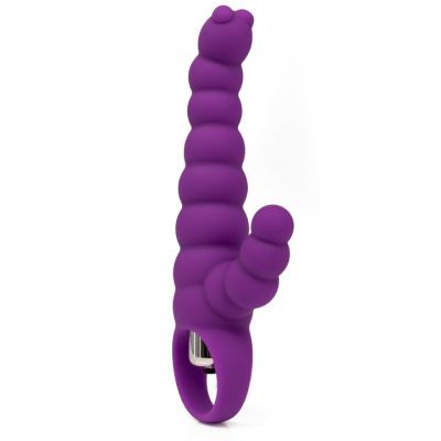 Bondara Purple Silicone 10 Function Ribbed G Spot Rabbit Vibrator
