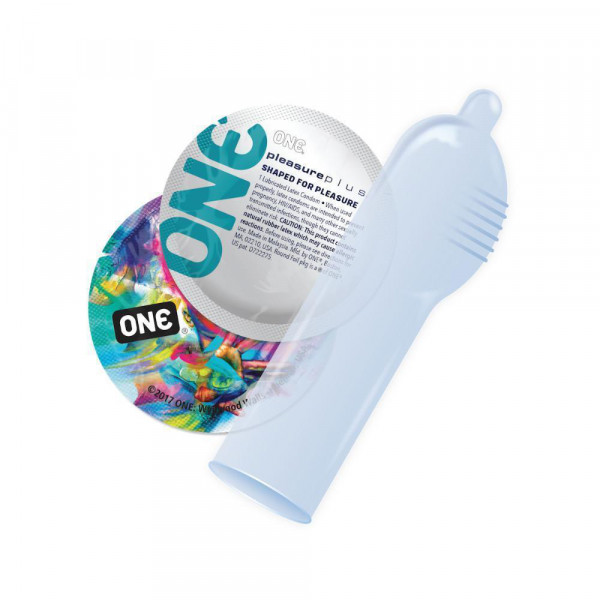 ONE Pleasure Plus Condoms with Pouch | 12-Pack — image 2 of 6