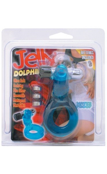 Jelly Dolphin Vibrating Cock Ring