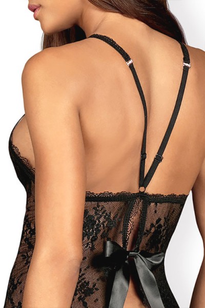 Obsessive Behindy Sheer Lace Crotchless Teddy