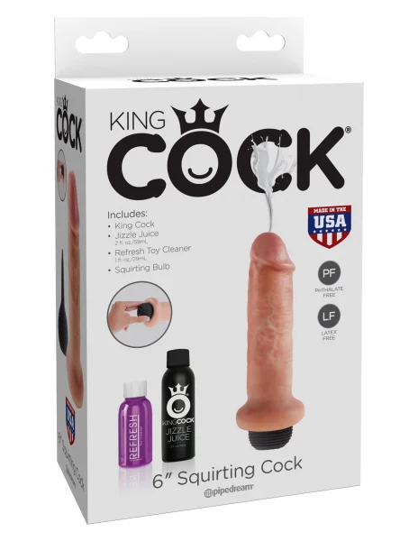 King Cock - 6" Squirting Cock (Flesh)