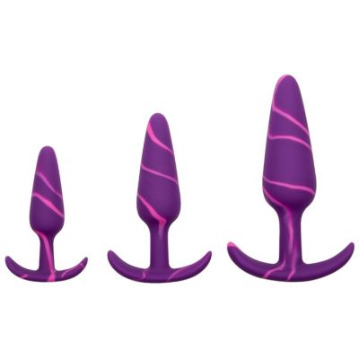 Mon Amour Purple Marble Silicone Butt Plug 4 4 8 or 5 8 Inch