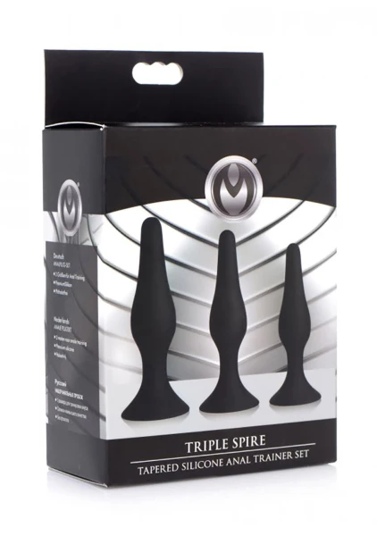 Triple Spire Tapered Silicone Anal Trainer Set