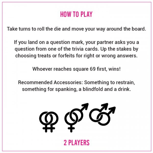 Fetish Fun Kinky Bondage Board Game