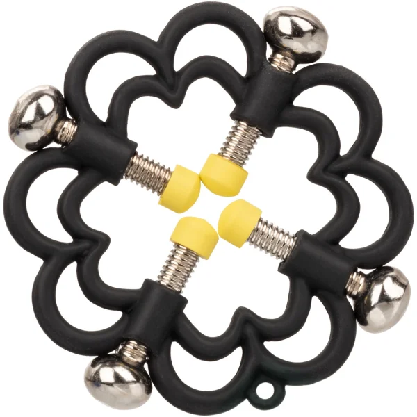Boundless Nipple Grips Power Grip 4-Point Nipple Press By CalExotics - Black
