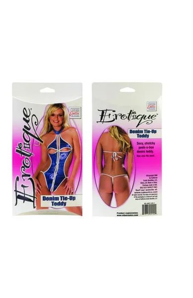 Erotique Denim Tie Up Teddy Blue