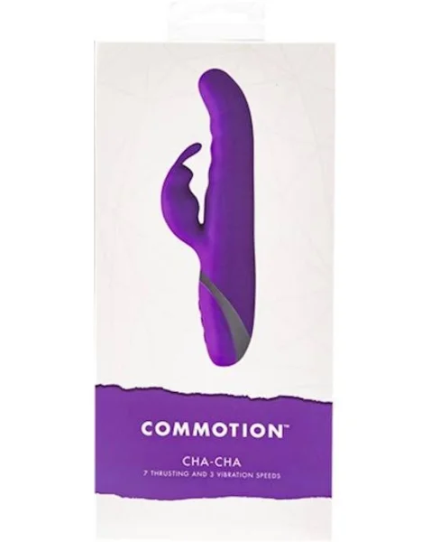 The Cha-cha Rabbit Vibrator - Purple - 9.2 Inch