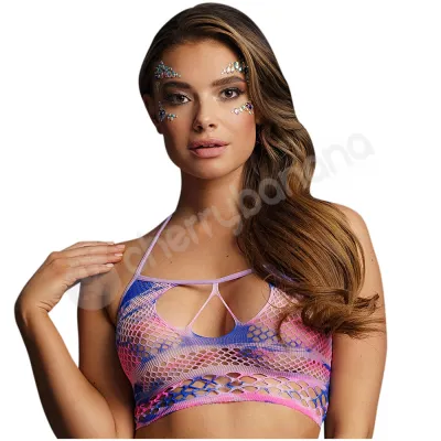 Le Desir Bliss Tie Dye Halter Top Eye Bling