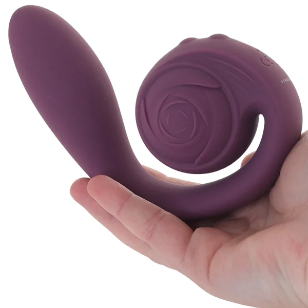 Gender X Poseable You Rechargeable Waterproof Silicone Dual Stimulation Vibrator - Purple