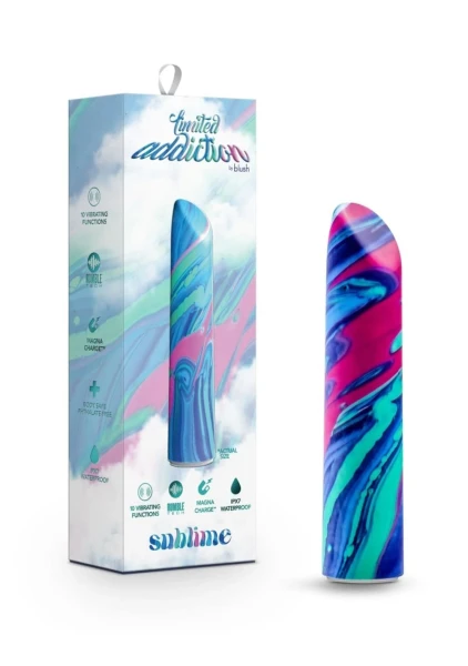 Limited Addiction Sublime Rechargeable Waterproof Power Vibe By Blush - Alexandrite