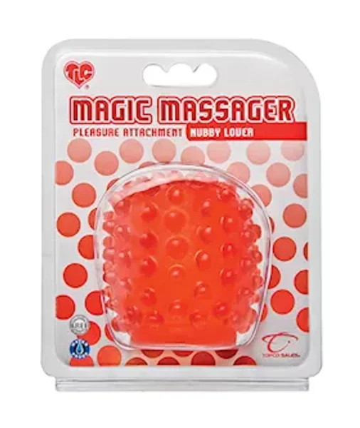 Tlc Magic Massager Pleasure Attachment Nubby Lover - Red