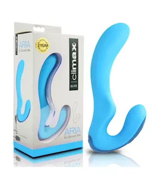 Climax Elite Aria Rechargeable 6x Silicone Wand - Blue — image 3 of 4