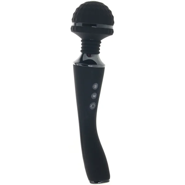 Sugar Pop Bliss Silicone Rechargeable Wand Style Vibrator - Black