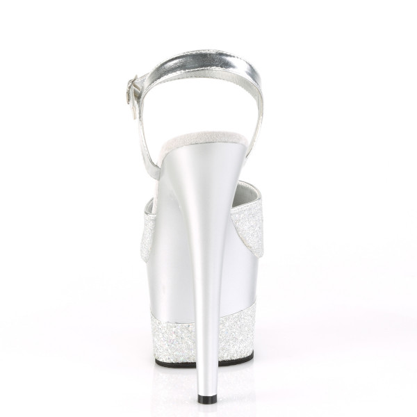 7 inches Heel, 2 3/4 inchesPF Ankle Strap Sandal w/ Glitter Wrapped PF — image 4 of 8