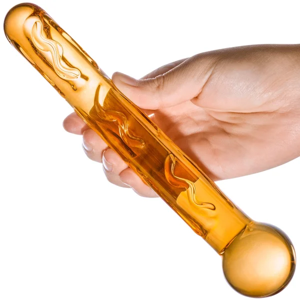 Glas Orange Tickler Glass Dildo