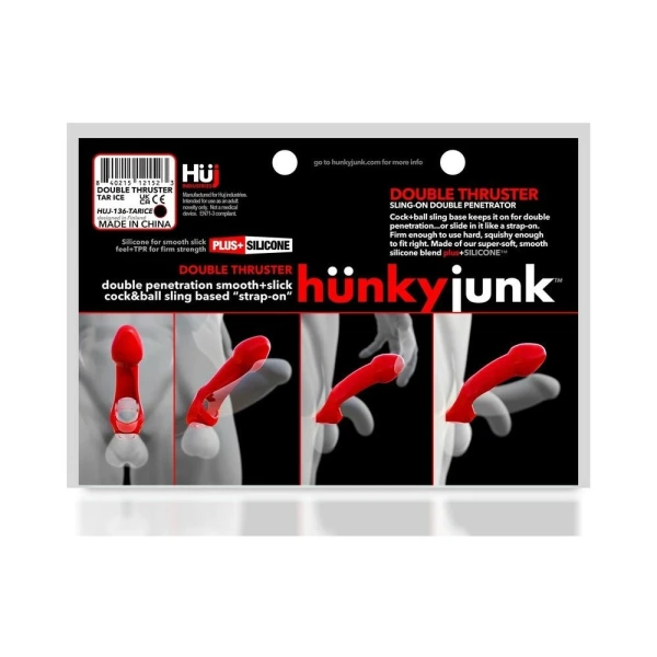 :  Hunkyjunk Double Thruster Double Penetrator Sling Tar Ice