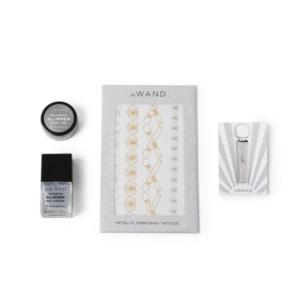 Le Wand 'All that Glimmers' Small Wand Vibrator - White