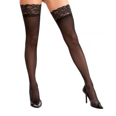 Sheer Thigh High W Lace Top OS