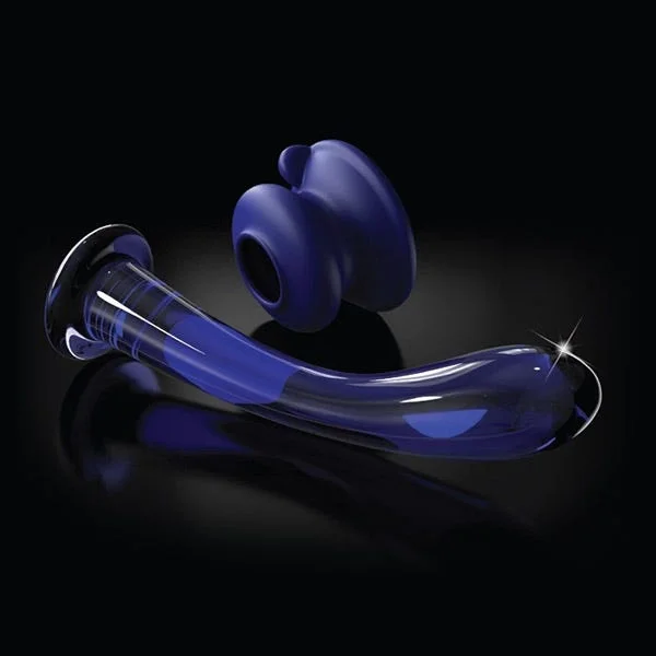 Icicles No. 89 Blue Glass Anal Dildo with Suction Cup by Pipedream Products
