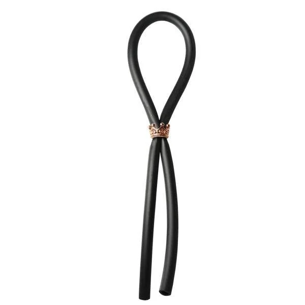 Bolo Lasso Ring Rose Gold Crown Slider Black — image 5 of 8