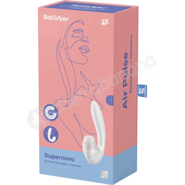 Satisfyer Supernova White Air Pressure Wave Clit Stimulation & G-Spot Vibrator