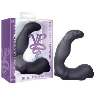 Velvet Plush Black Mini Vibrating Prostate Massager