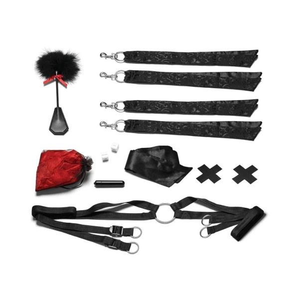 Night Of Romance Satin Cuffs, Rose Petals 6 Piece Bed Spreader Set