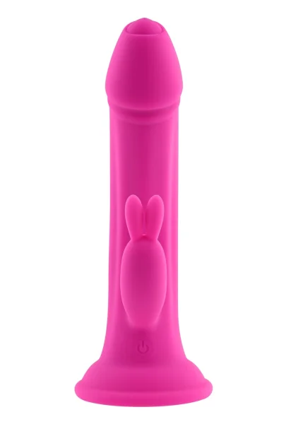 Somebunny To Love Silicone Rechargeable Waterproof Dual Stimulation Vibrator By Evolved Novelties - Pink