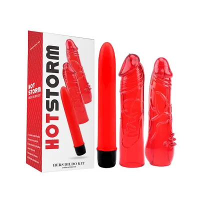 Hot Storm Dildo Kit Red 8 2 Inch