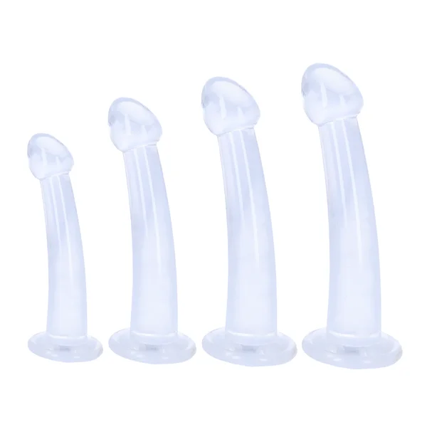 Curved G-Spot / P-Spot Penetration Jelly Dildo - 4 Different Size Options! — image 17 of 21